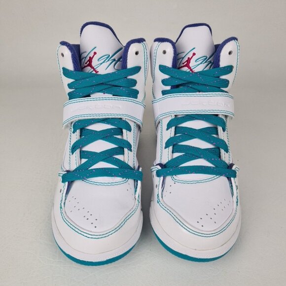 Air Jordan Flight 45 High PS White Leather LITTLE KIDS - Picture 4 of 12